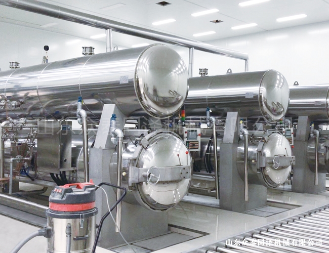 食品廠殺菌鍋使用現場